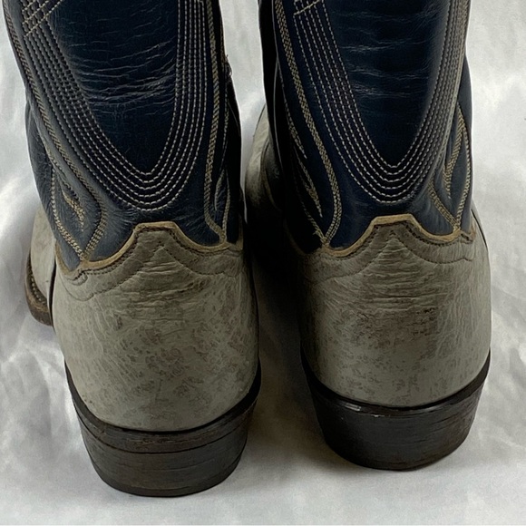 Tony Lama Men’s Gray Western Cowboy Boots Size 7 B Style 8086 - Picture 9 of 16